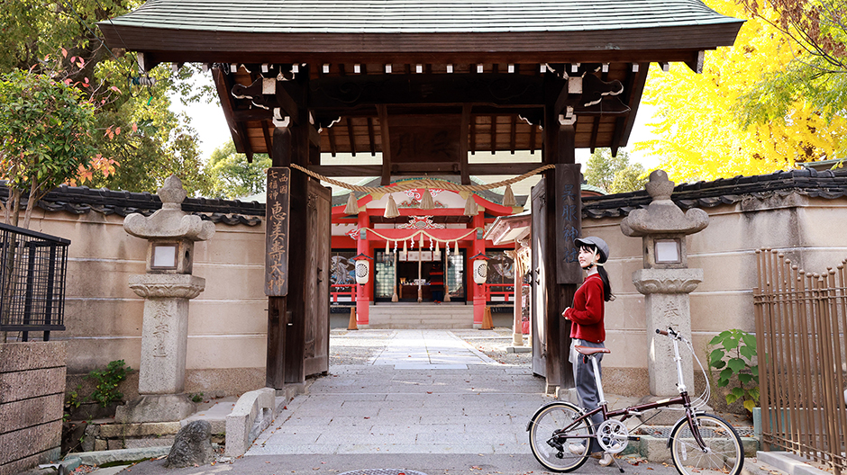 大阪・池田市 サイクリングマップ：市中心部紅葉スポット巡り10kmコース