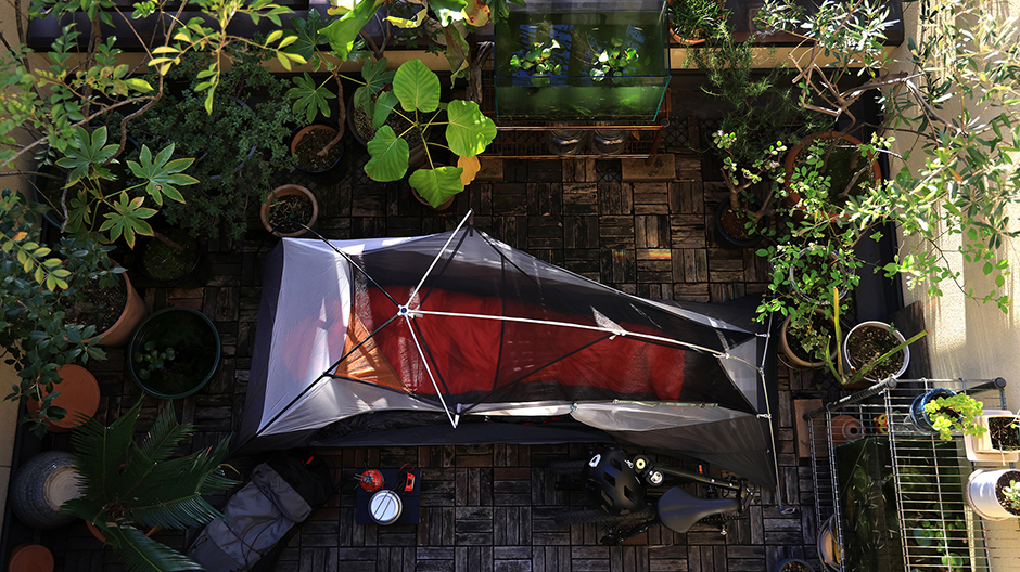 0.3からはじめるウルトラライト輪行ソロキャンプ Vol.10 番外編：おうちキャンプで練習してみた